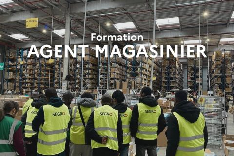 Stagiaires du GPI2D en Titre Pro Agent Magasinier à la découverte des entrepôts logistiques de SEGRO.